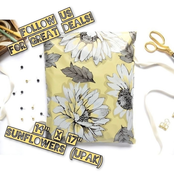 50 Sunflower Poly Mailers 14x17 - Picture 1 of 1